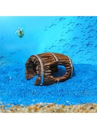 1入組桶形魚隱藏居所裝飾品,適用於水族箱裝飾