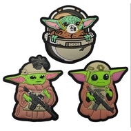 Velcro Patch Baby Yoda The Mandalorian Baby Yoda 3D Soft Glue Epoxy Military Tactical Morale Patch