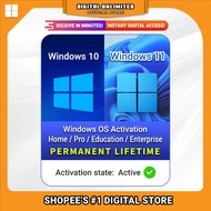 [DIGITAL UNLIMITED] Ready Stock Win 11/10 Pro/Home/Ent Code Product Key latest 2026 0123