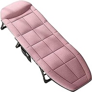 Foldable Outdoor Reclining Sun Lounger for Garden, 5-level Adjustable Recliner Bed Chair with Padded Cushion Portable Outdoor Camping Folding Bed for Patio, Beach, Pink (Size : 200x65cm)