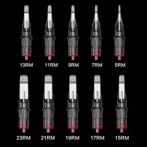 Tattoo Cartridge Needles 20 pieces Curved Magnum Medium Taper 5rm 7rm 9rm 11rm 13rm 15rm 17rm 19rm 2