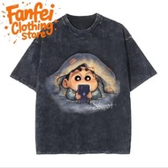 (24-Hour Delivery)Fanfei American Street Casual T-Shirt Printed Fun Cotton Loose And Comfortable To 