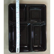 ▣✕♝Bento Box Microwavable Food Container--4 Division 5 pcs