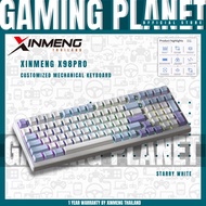 XINMENG X98 Pro-Mechanical keyboard-คีย์บอร์ด 99 คีย์ ไร้สาย Hot-swap 3 โหมด โครงสร้าง gasket WHITE-
