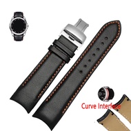 22mm 23mm 24mm Genuine Leather Watch Band for Tissot T035 607 407 439 Watch Strap with Butterfly Buckle Replacement Wristband Bracelet