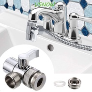 USNOW Faucet Adapter 3 Way Tee Kitchen Toilet Bidet Shower Head Sink Splitter Diverter Valve Water Tap Connector