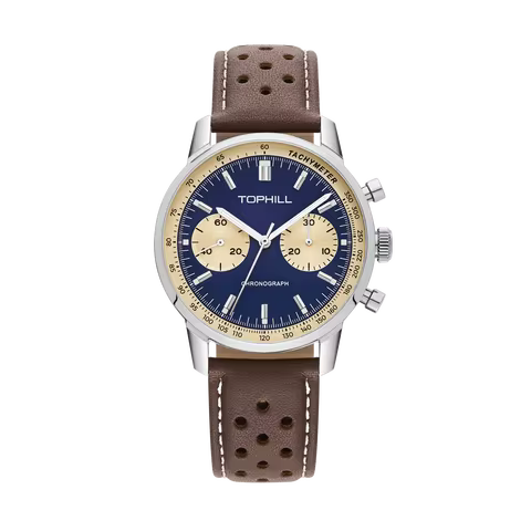 TOPHILL Chronograph Watch Racing Watch Seagull 1963 Watch ST19 Movement Sapphire Crystal Military Li