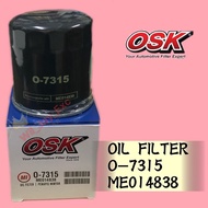 OSK O-7315 OIL FILTER FOR EXACAVATOR MITSUBISHI ENGINE 4D31T MS1105/8,LS260FJ2, LS265FJ2