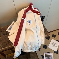 Han Fan High-End Heavy Industry Contrast Color Stitching Baseball Uniform Men Women Winter Hong Kong