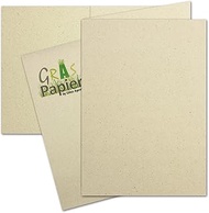 Glüxx Agent Eco Folding Cards Made of Grass Paper DIN A6-10.5 x 14.8 cm - Recycled Paper 280 g/m² - 