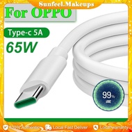 65W Type C Cable Super Fast Charging 5A For R17 Reno Findx K3/5/9 Realme 6/7/8/9 Pro