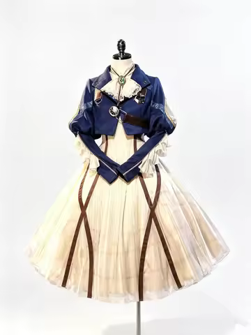 Cosplay ICOS Violet Evergarden Cosplay Costume, Violet Evergarden Anime Cosplay Outfit, Fan-made Fan