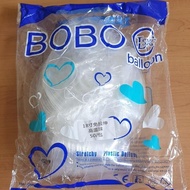 ready Balon PVC 20 inch transparant BOBO Biru Stretch 1 pack isi 50