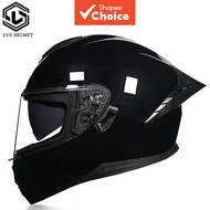 LVS-703 Full Face Motorcycle Helmet Dual Lens Unisex Riding Safety Cap All Seasons Approved