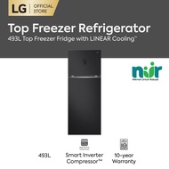 493L Top Freezer Fridge in Essence Matt Black