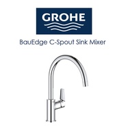 GROHE BauEdge C-Spout Kitchen Sink Mixer Tap (Latest Model)