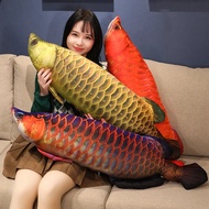 1pc Mainan Mewah Arwana Emas Boleh Dipeluk Seperti Hidupan Boneka Lembut Boneka Ikan Lembut Bantal I