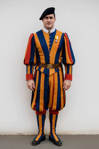 Switzerland Soldiers Uniform Cosplay Costume Swedish Guard Daily Life Outfit Vatican City the Swiss 