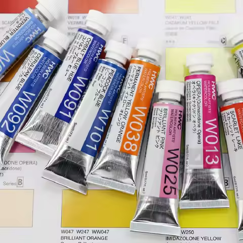 Japan Import Holbein Transparent Watercolor Paint 108 Colors Tube 5ml Artist HWC Drawing Pigment Art