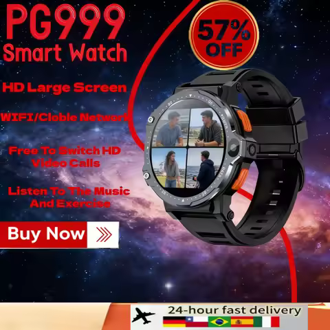 PG999 4G Smart Watch 64G ROM Support SIM Card Android GPS WiFi Heart Rate Monitor,Blood Oxygen Monit