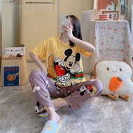 ◐Plus size Print Mickey  Korean Pajama For Women homewear plus size sleepwear
