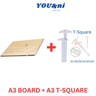 A3/A2 DRAWING BOARD + T-SQUARE