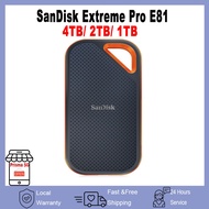 Original SanDisk Extreme Pro E81 4TB 2TB 1TB USB 3.1 Type-A C Portable External Solid State Drive SSD NVMe High Read Speed Up To 2000MB/s