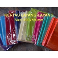 LMSKITES Kertas Wau 50cmx75cm Kertas Layang-Layang Warna warni