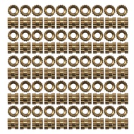 (SBMR) M2 x 3mm Brass Cylinder Knurled Threaded Round Insert Embedded Nuts 100pcs