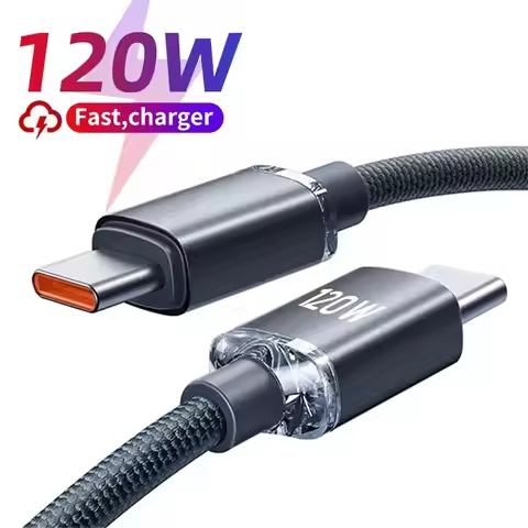 120W USB C Fast Charging Cable 0.25M 1M 1.5M 2M 6A Quick Charge Super Fast Cord For Samsung Xiaomi H