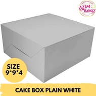 Cake Box Plain White (3pcs) 9x9x4 Kotak Kek Putih 6x6x4 | Kotak Kek | Kek Box Putih | Plain Cake Box