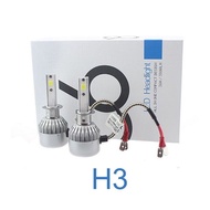 C6 H3 LED Headlight foglight 6000k 100%genuine light cob motor LED car LED H3 type