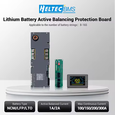 JK BMS 8S/16S 24V 48V LiFePo4 BMS Li-Ion LTO Battery 100A 150A 300A Home energy storage Inverter BMS