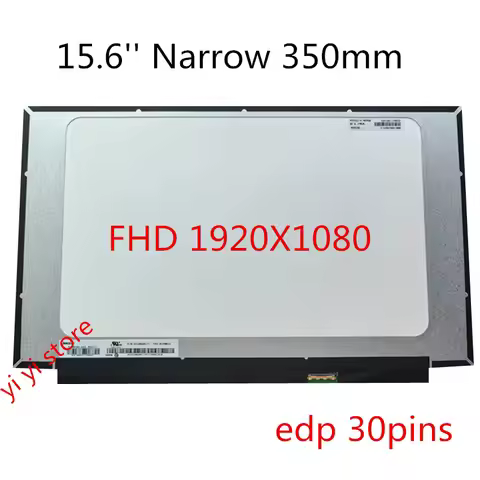 15.6 Inches FullHD 60Hz 30Pin LCD Display Screen Panel Replacement for HP 15s-fq 15s-fq0xxx 15s-fq1x