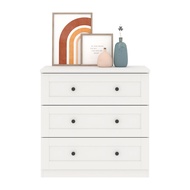 SB Design Square KONCEPT FURNITURE ตู้เตี้ยลิ้นชัก รุ่น Moneta สีขาว (80x45x80 ซม.)