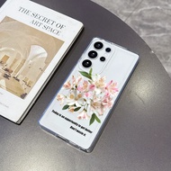 Floral Pattern for Samsung 24 Ultra Case S26 Ultra S25 S24 Plus S23 FE S22 S21 S20 Shockproof Cover 