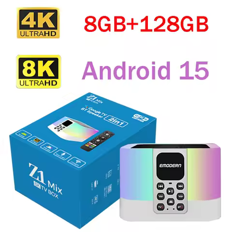 tv box 8K 4K Allwinner H313 Smart BT 5.0 Z1 Mix Media Player 4G 5G Wifi6 Voice remote 8GB 128GB Andr