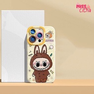 MC2695 SS990 SOFTCASE BROWN LABUBU MOTIF FOR REALME 5 9 9i 7i 10 C1 C2 C11 C12 C15 C17 C20 C21 C21Y 