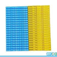 CAT5E CAT6 Cassette Number Ring Number Label 0-9 English Characters Blue Yellow Network Cable Markin