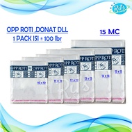 Plastik OPP lem Roti - Donat - Plastik Donat 10x10 - OPP SEAL KUE