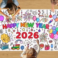 GILDAI Giant Coloring Poster, DIY Coloring Doodle Doodle Art Banner, Interactive Happy Year Art Craf