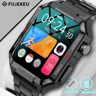 FILIEKEU Rugged Military Smart Watch Bluetooth Call Waterproof Health Monitoring Outdoor Sports Smar