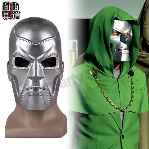 Dr. Victor Doctor Von Downy Subdue Adult Green uniform set Movie Doctor Doom Cosplay Costume mask Ha