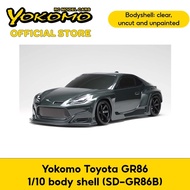 Yokomo Toyota GR86 1/10 body set body shell for remote control car Clear, Uncut and Unpainted (SD-GR