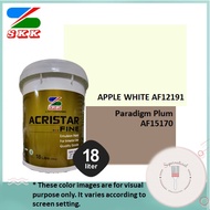 SKK Acristar Fine 18L | Emulsion Paint | Economical -  Apple White AF12191 Clear Stock | Interior Wall Paint | White