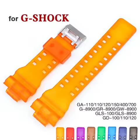 Strap for Casio G-Shock GA-100/110/120/150/200/300/400/700 GD-100/110/120 G-8900 GLS-100 Resin Silic