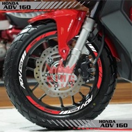 Honda ADV 160 Motorcycle Rim List Stickers