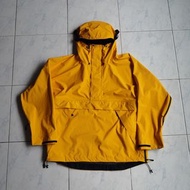 二手 黃色 Gore-tex 2.5l anoark 防水透濕 套頭 風衣 外套