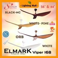 Elmark Ceiling Fan Viper 168 56 & 44”inch Remote Control (DC Motor) 3 Blade Ceiling Fan Kipas Elmark