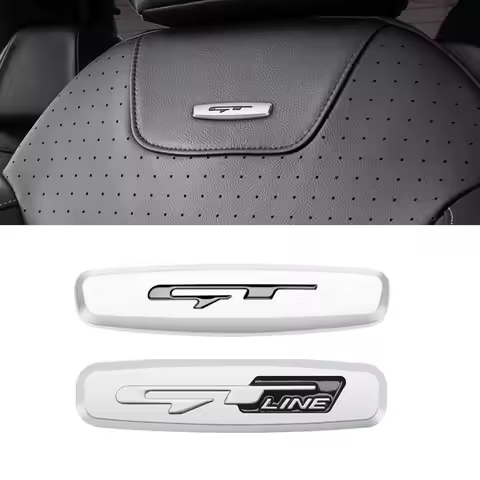 2pcs/lot GT Emblem For KIA Sticker GT Line Car Seat Sticker For KIA CARNIVAL Sportage Stinger Rio Ce